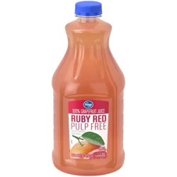 Kroger Ruby Red Pulp-Free 100% Grapefruit Juice