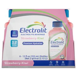 Electrolit Premium Hydration Strawberry Kiwi Flavored Electrolyte Beverage, 6 pk, 12 fl oz