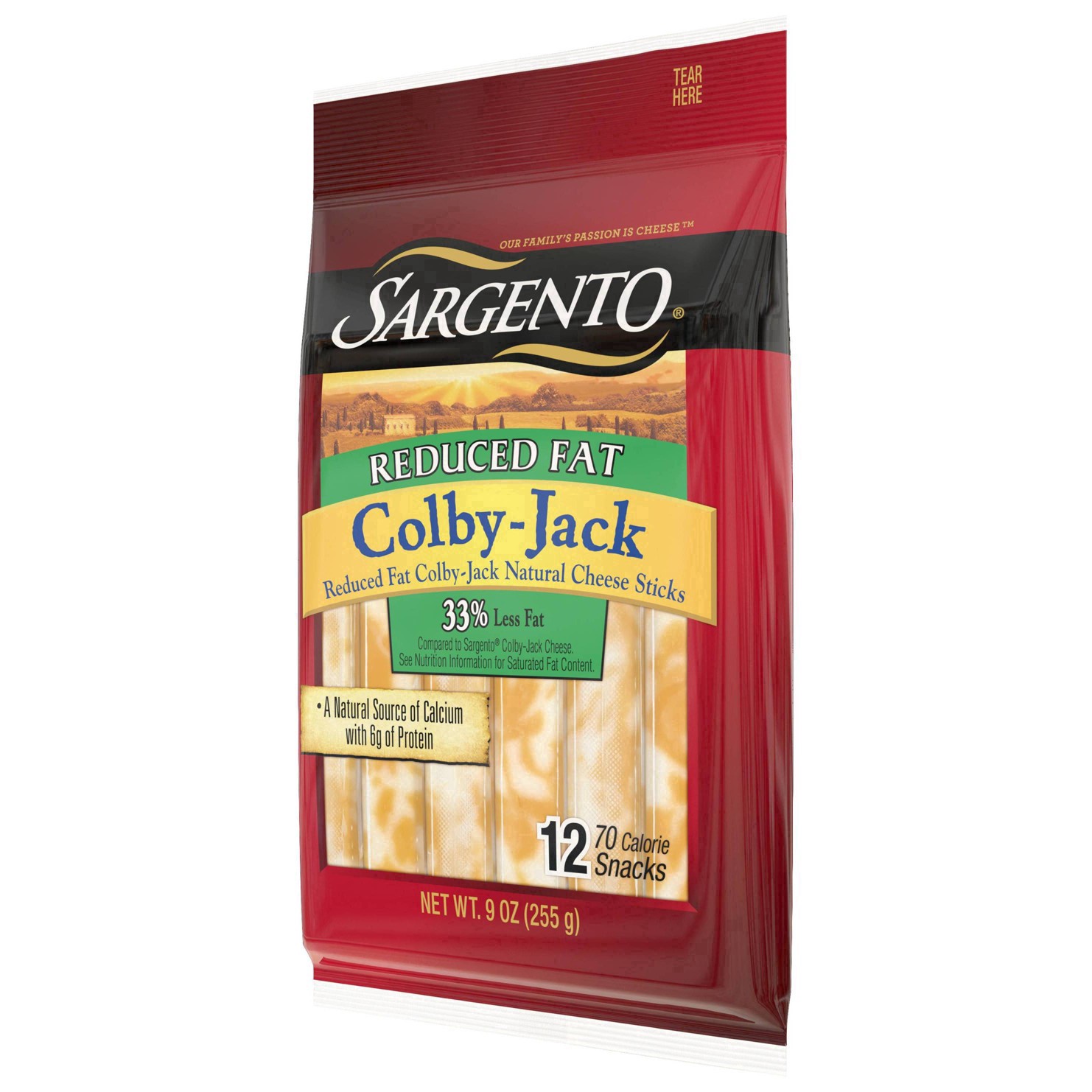 slide 13 of 42, Sargento Reduced Fat Colby-Jack Natural Cheese Snack Sticks, 9 oz., 12-Count, 9 oz