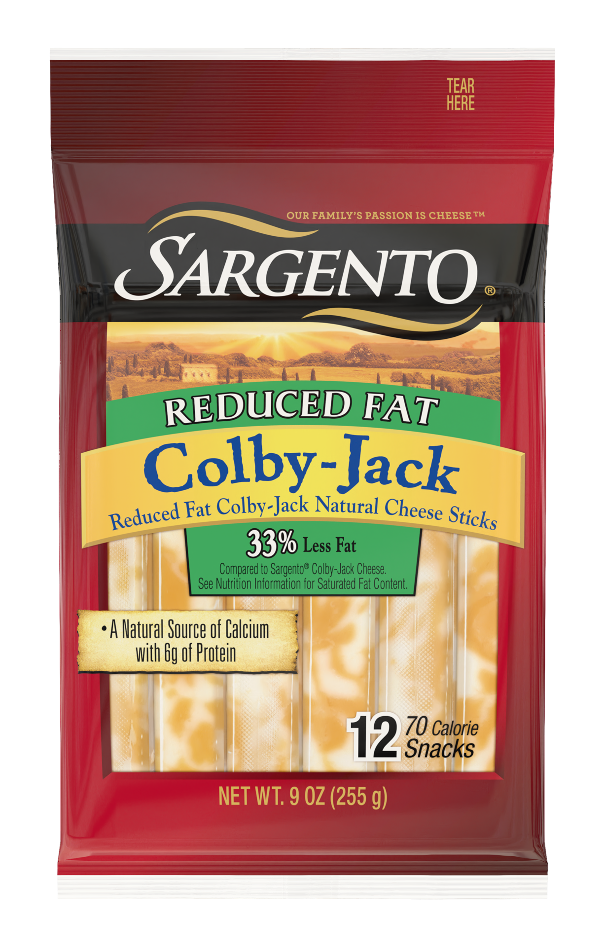 slide 1 of 42, Sargento Reduced Fat Colby-Jack Natural Cheese Snack Sticks, 9 oz., 12-Count, 9 oz