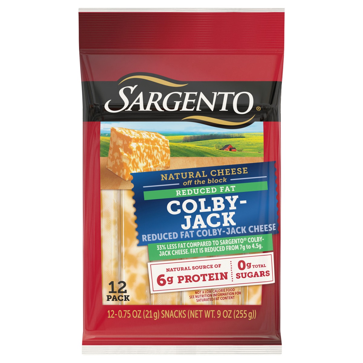 slide 1 of 42, Sargento Reduced Fat Colby-Jack Natural Cheese Snack Sticks, 12-Count, 12 ct