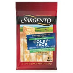 Sargento Reduced Fat Colby-Jack Natural Cheese Snack Sticks, 12-Count