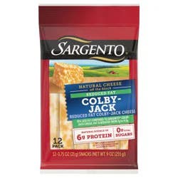 Sargento Reduced Fat Colby-Jack Natural Cheese Snack Sticks, 12-Count