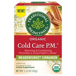 Traditional Medicinals Organic Cold Care P.M., Caffeine-Free Herbal Tea