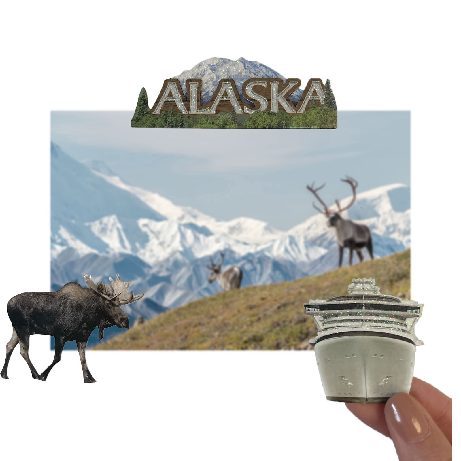 slide 3 of 5, Alaska Dimensional Stickers By Recollections, 3.875 in x 6.875 in