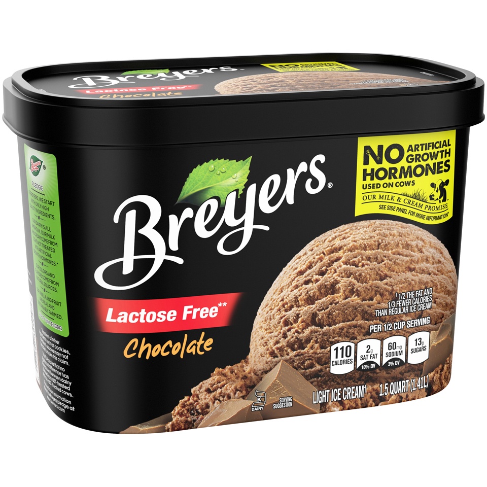 slide 2 of 5, Breyer's Lactose Free Chocolate Ice Cream, 48 fl oz