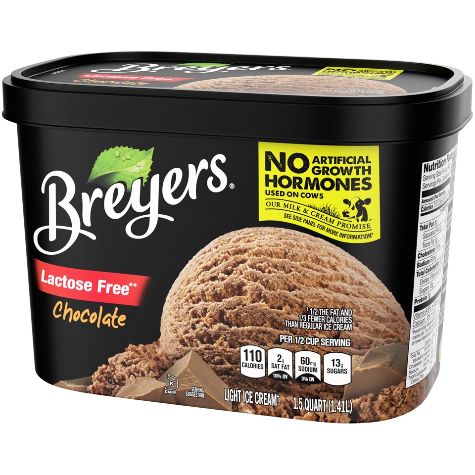 slide 3 of 5, Breyer's Lactose Free Chocolate Ice Cream, 48 fl oz