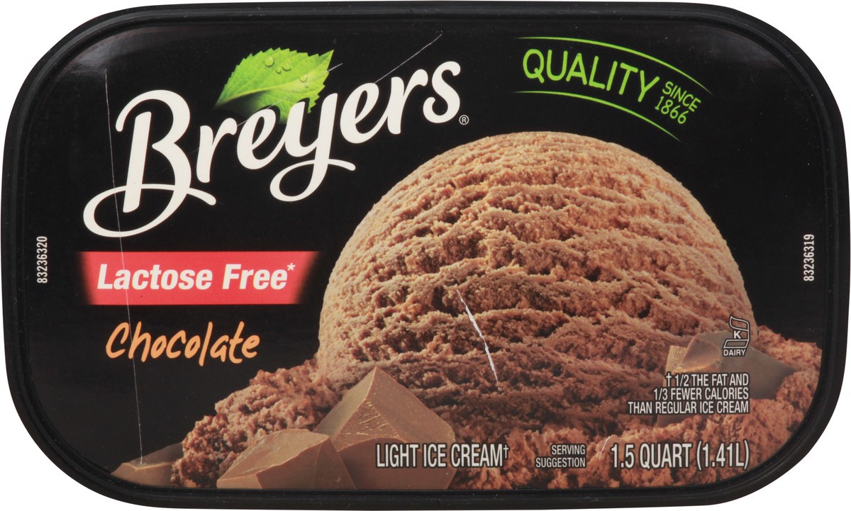 slide 10 of 10, Breyer's Lactose Free Chocolate Ice Cream, 48 fl oz