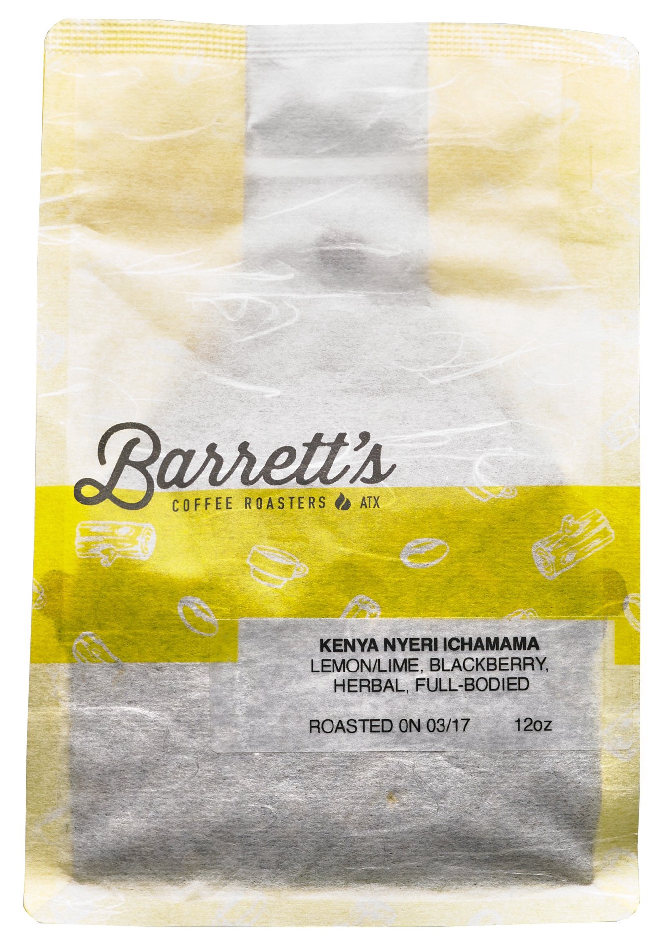 slide 1 of 1, Barrett's Kenya Nyeri Ichamama Whole Bean Coffee, 12 oz