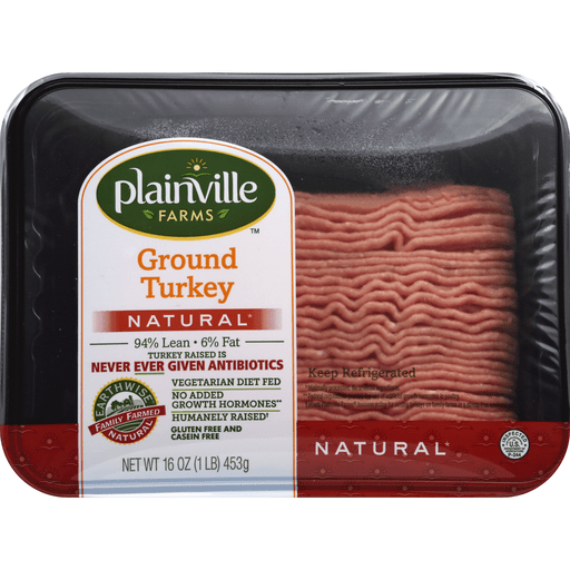 slide 2 of 3, Plainville Farms 94% Ground Turkey Antibiotic Free, per lb