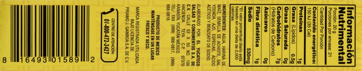 slide 4 of 13, El Yucateco Annatto 15 oz, 15 oz