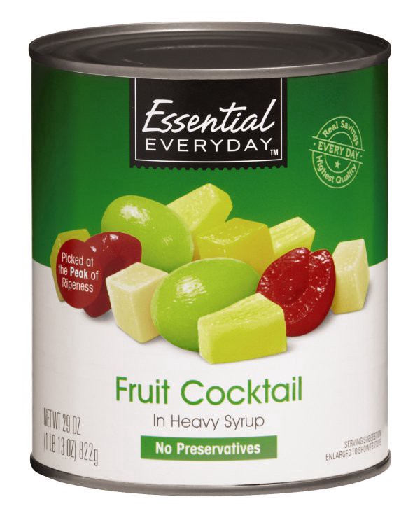 slide 1 of 1, Essential Everyday Heavy Syrup Fruit Cocktail, 29 oz