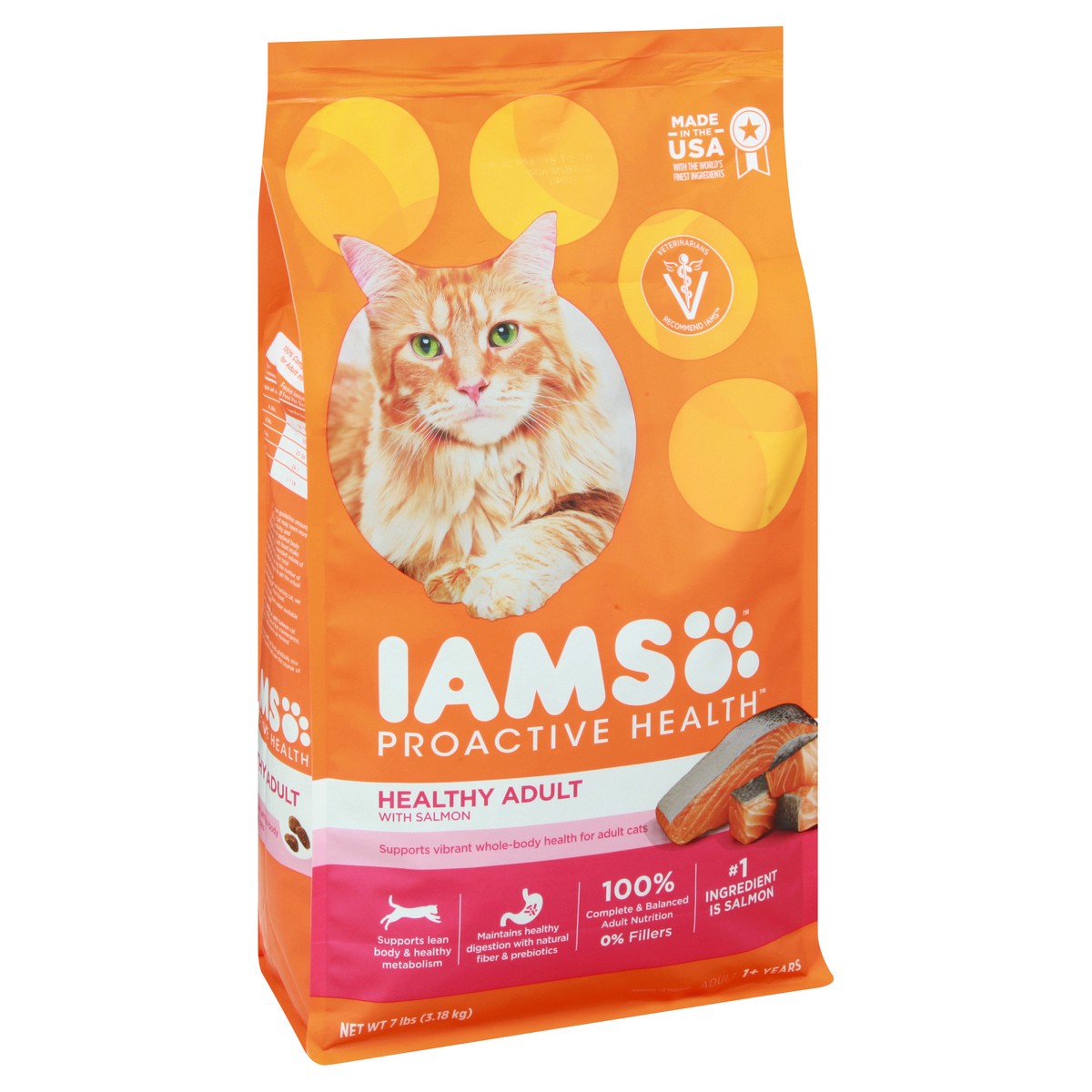slide 3 of 9, IAMS Proactive Health Healthy Adult 1 + Years Salmon Cat Food 7 lb, 7 lb