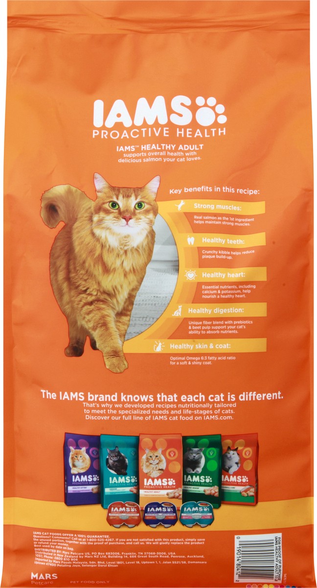 slide 2 of 9, IAMS Proactive Health Healthy Adult 1 + Years Salmon Cat Food 7 lb, 7 lb