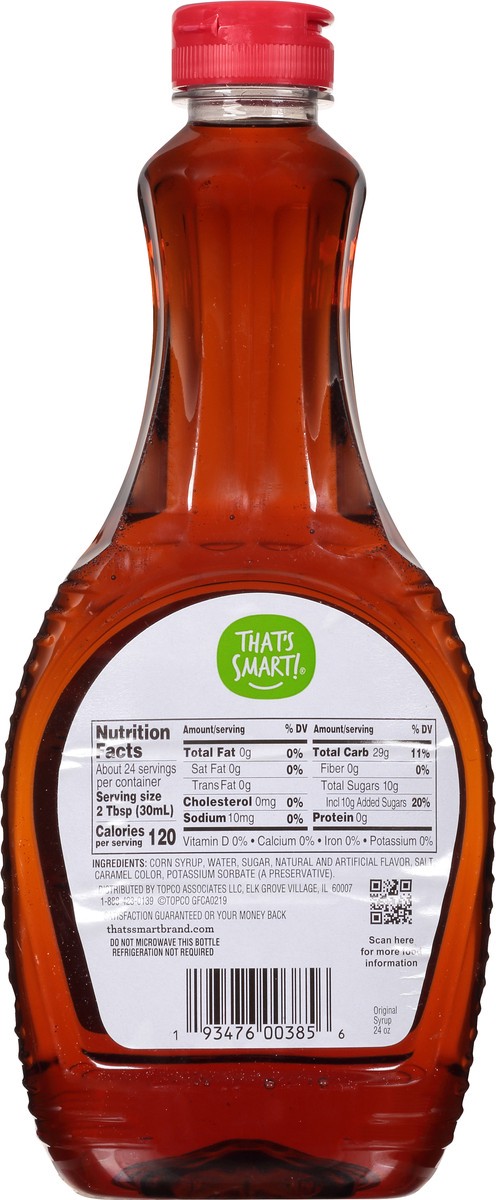 slide 2 of 13, That's Smart! Original Syrup 24 fl oz, 24 fl oz