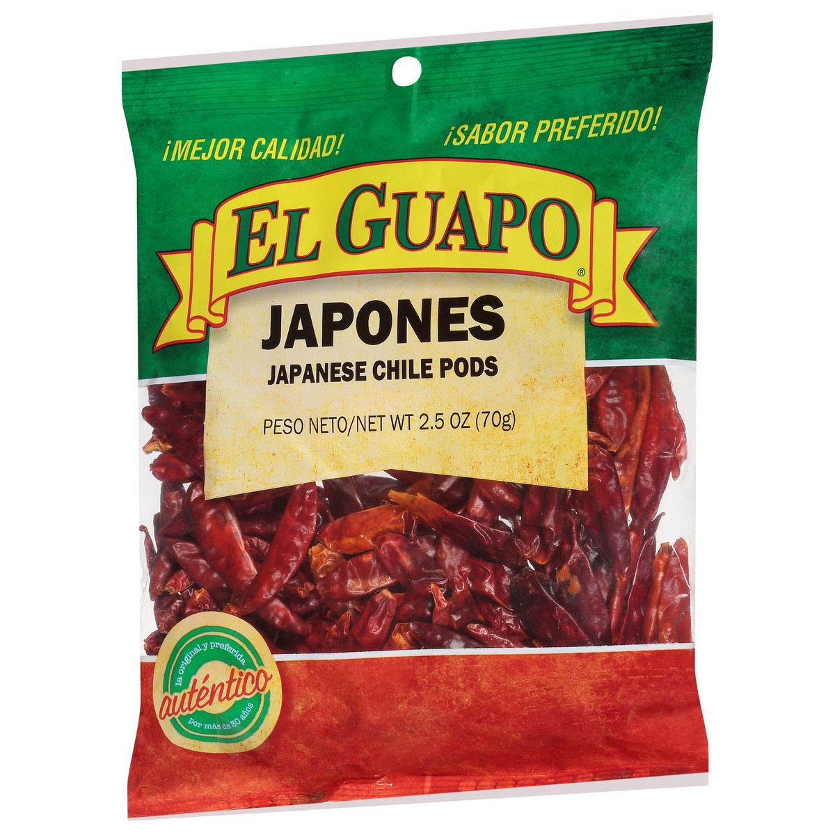 slide 6 of 9, El Guapo Whole Japanese Chili Peppers (Chile Japones Entero), 2.5 oz, 2.5 oz