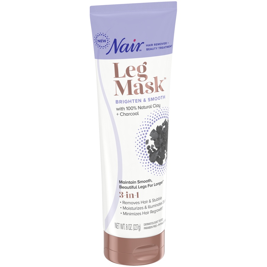 slide 3 of 4, Nair Leg Mask Brighten & Smooth, 8 oz