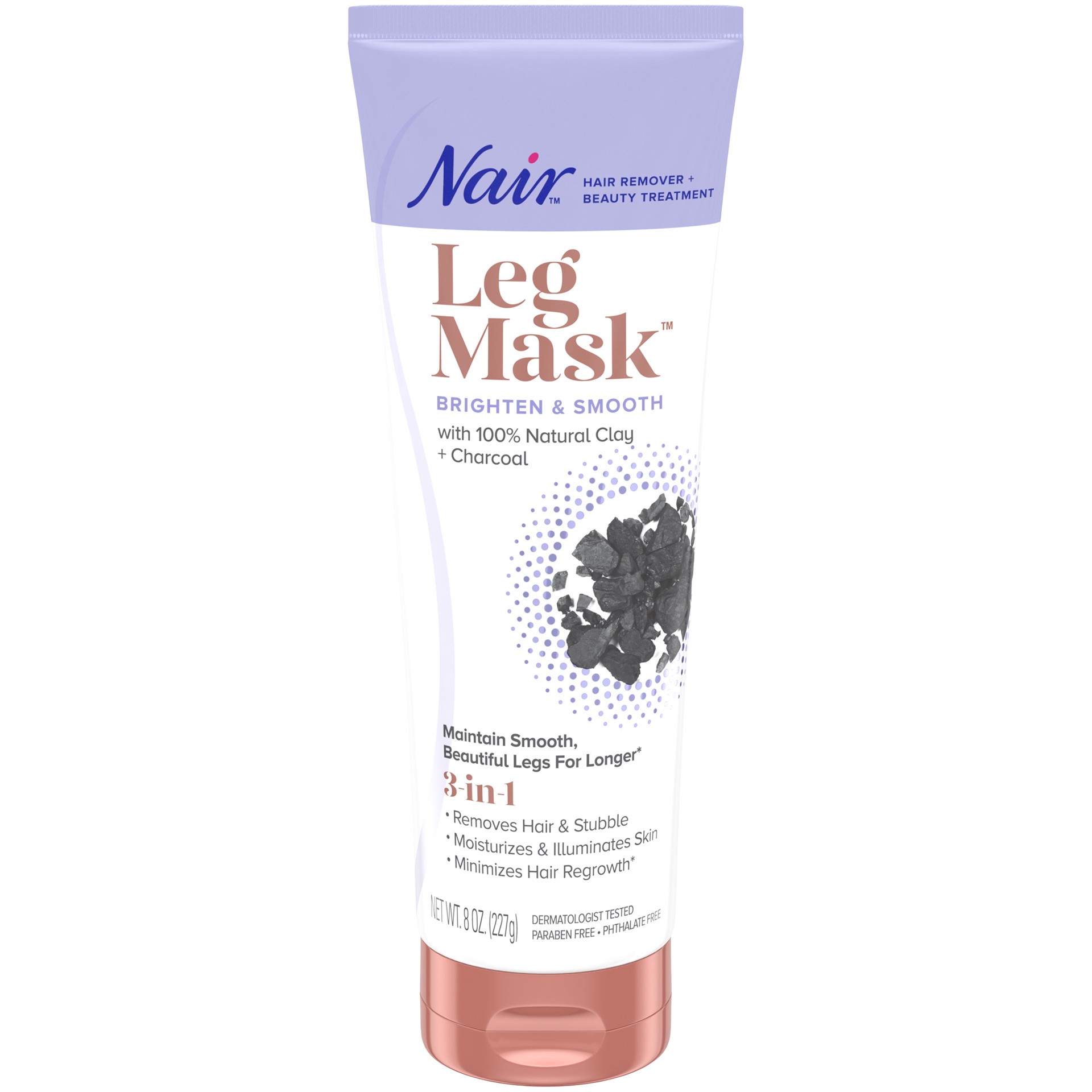 slide 1 of 5, Nair Hair Remover & Beauty Treatment Charcoal Clay Leg Mask 8.0oz, 8 oz