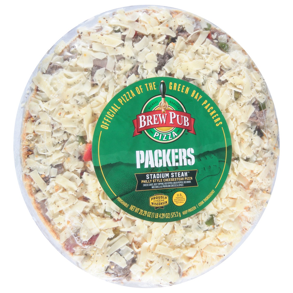 slide 11 of 12, Brew Pub Pizza Packers Stadium Steak Pizza 20.29 oz, 20.29 oz