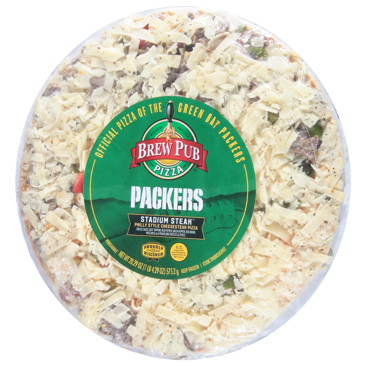 slide 2 of 12, Brew Pub Pizza Packers Stadium Steak Pizza 20.29 oz, 20.29 oz