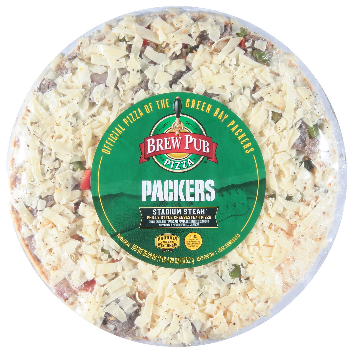 slide 1 of 12, Brew Pub Pizza Packers Stadium Steak Pizza 20.29 oz, 20.29 oz