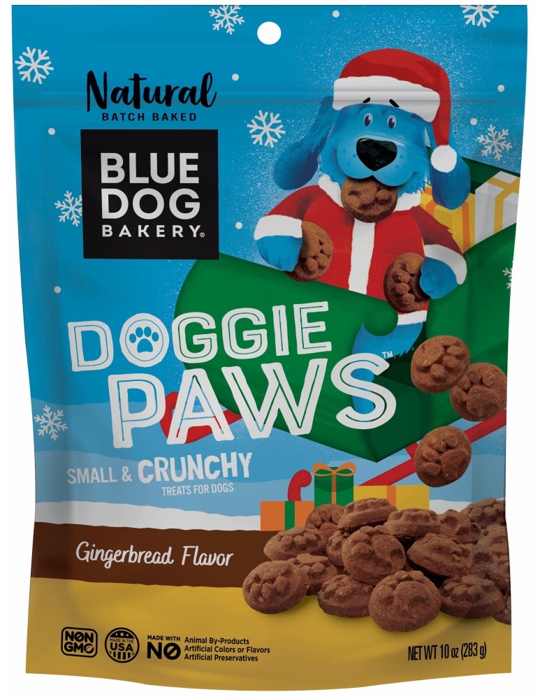 slide 1 of 1, Blue Dog Bakery Gingerbread Flavor Santa Paws Dog Biscuits, 10 oz