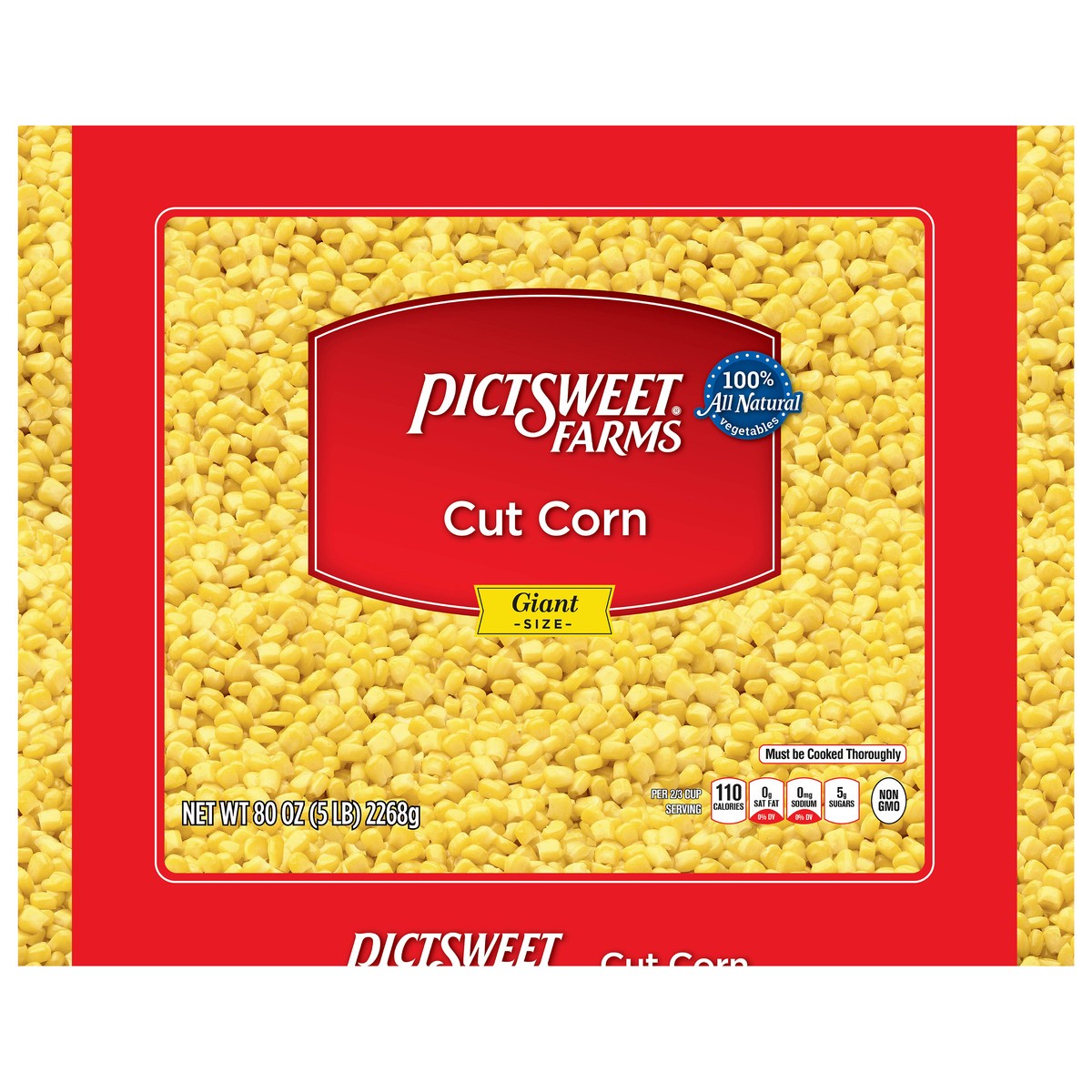 slide 1 of 3, PictSweet Cut Corn Giant Size, 80 oz