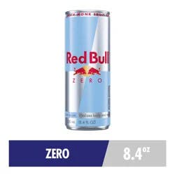 Red Bull Zero Energy Drink, 8.4 fl. oz. can, with 80mg Caffeine, Taurine & B Vitamins