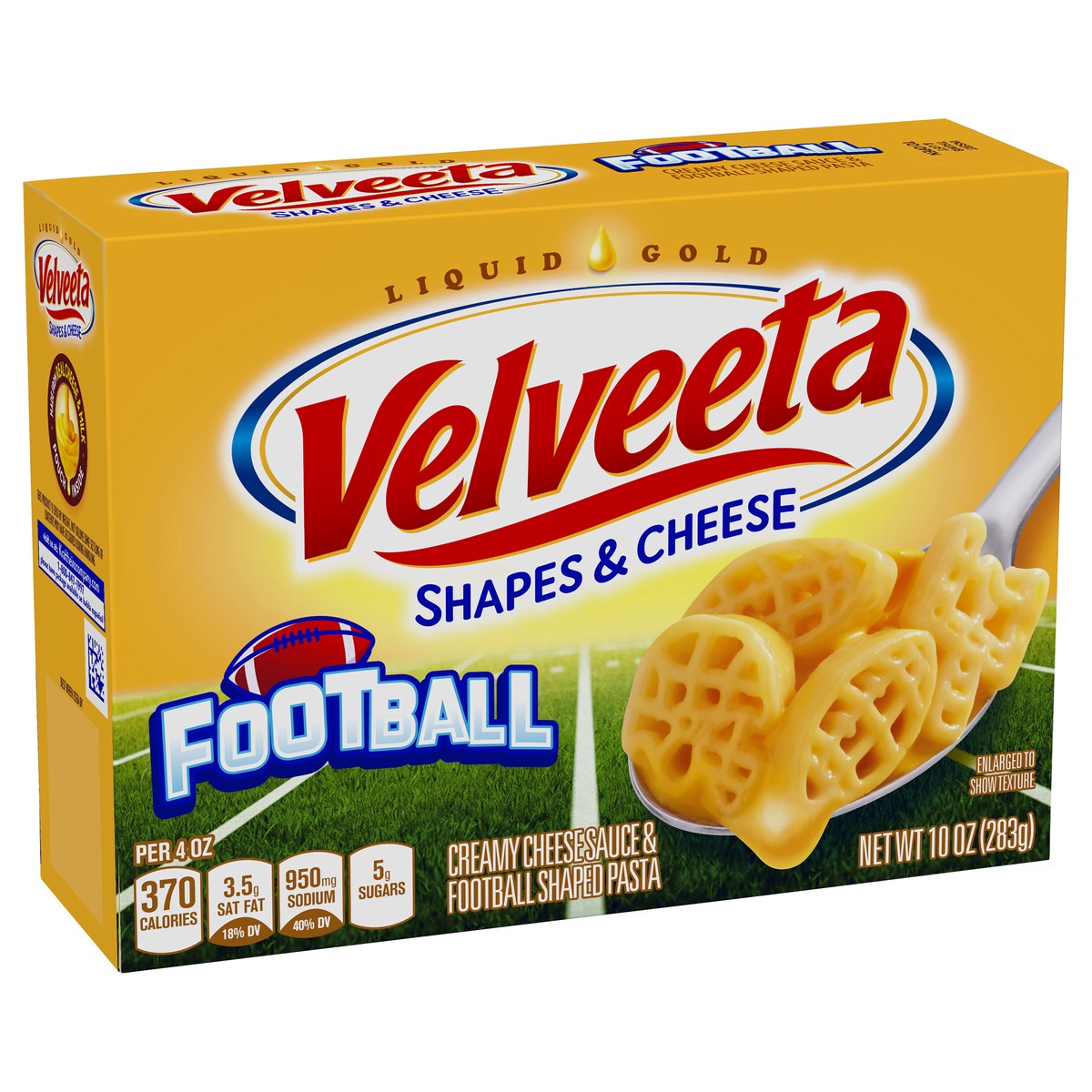 slide 12 of 13, Velveeta Football Shapes & Cheese, 10 oz Box, 10 oz