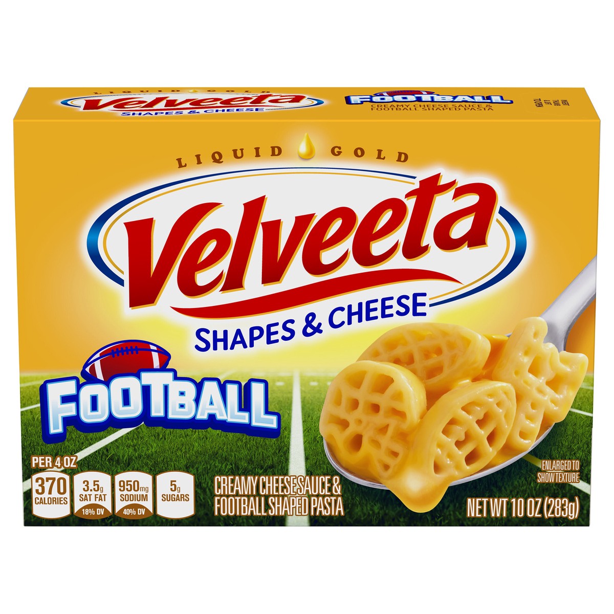 slide 3 of 13, Velveeta Football Shapes & Cheese, 10 oz Box, 10 oz