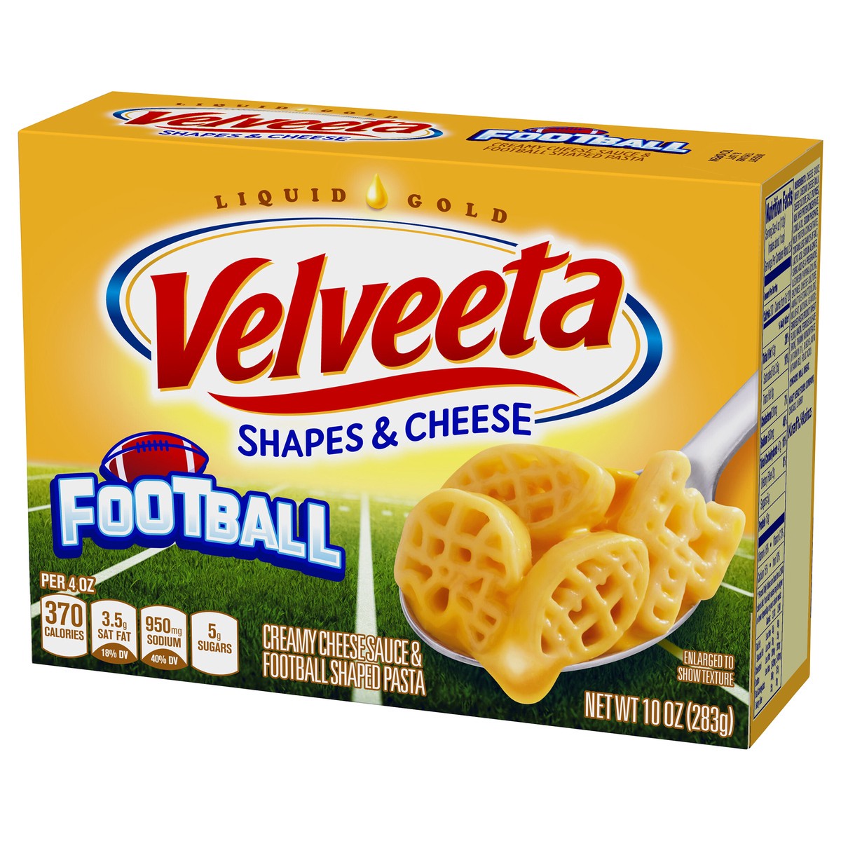 slide 6 of 13, Velveeta Football Shapes & Cheese, 10 oz Box, 10 oz
