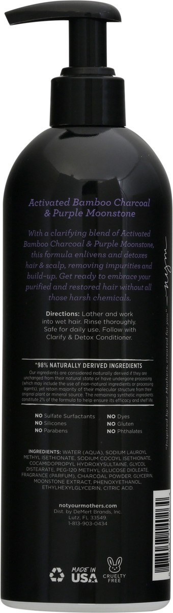 slide 12 of 12, Not Your Mother's Naturals Clarify & Detox Activated Bamboo Charcoal & Purple Moonstone Shampoo 15.2 fl oz Bottle, 15.20 fl oz