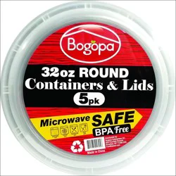 Bogopa Plastic Container Round 32 oz
