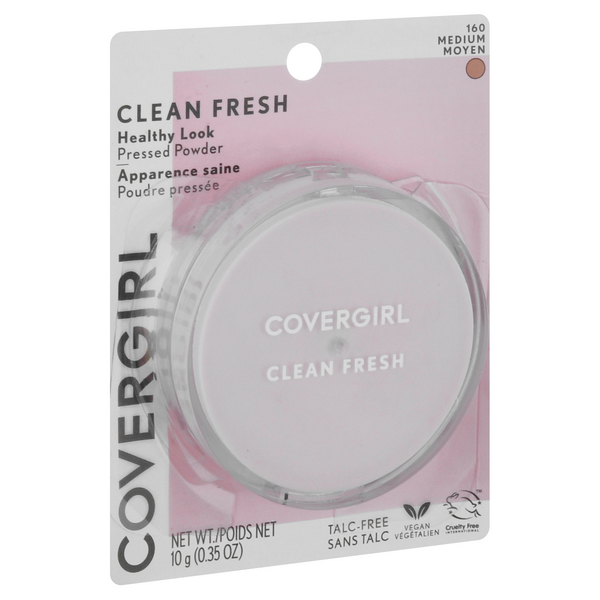 slide 1 of 1, Covergirl Clean Fresh Pressed Powder, Medium 160, 0.35 oz