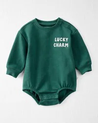 Littleplanet Baby Organic Cotton Lucky Charm Bubble Aspen Green 12M