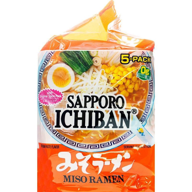 slide 4 of 4, Sapporo Ichiban Miso Ramen 5 ea, 5 ct; 17.5 oz