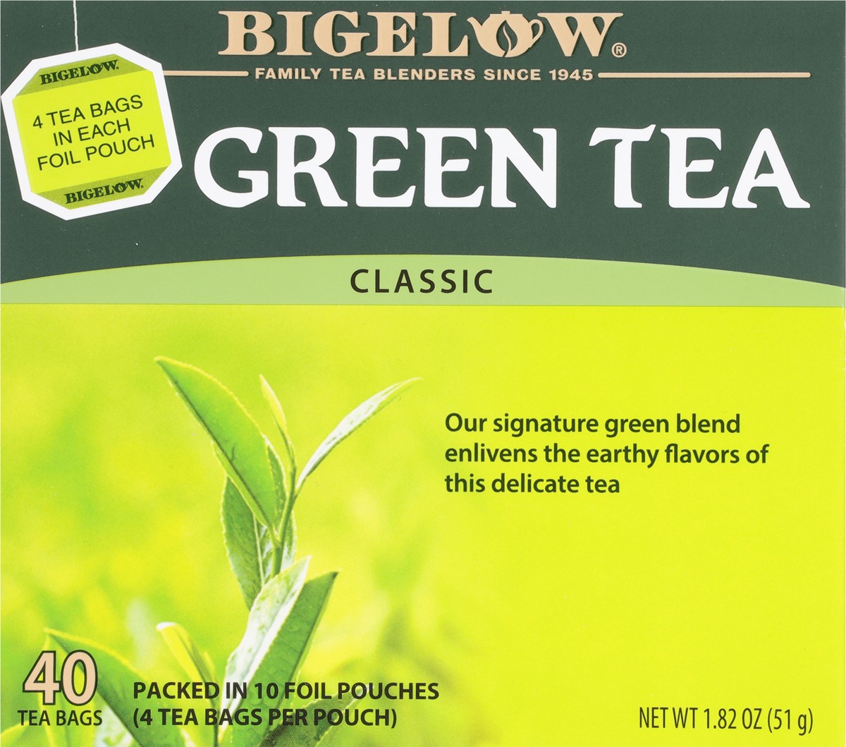 slide 6 of 9, Bigelow Green Tea Classic - 40 Count, 40 ct