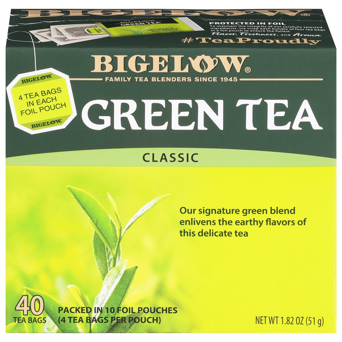 slide 1 of 9, Bigelow Green Tea Classic - 40 Count, 40 ct