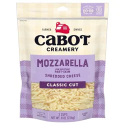 Cabot Creamery Mozzarella Part-Skim Shredded Cheese 8 oz