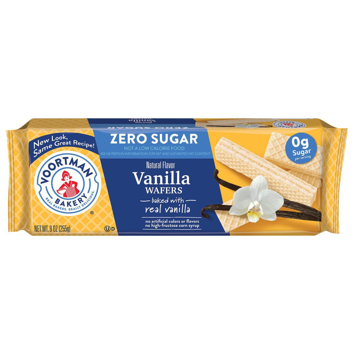slide 1 of 4, VOORTMAN Bakery Zero Sugar Vanilla Wafers 9 oz, 9 oz