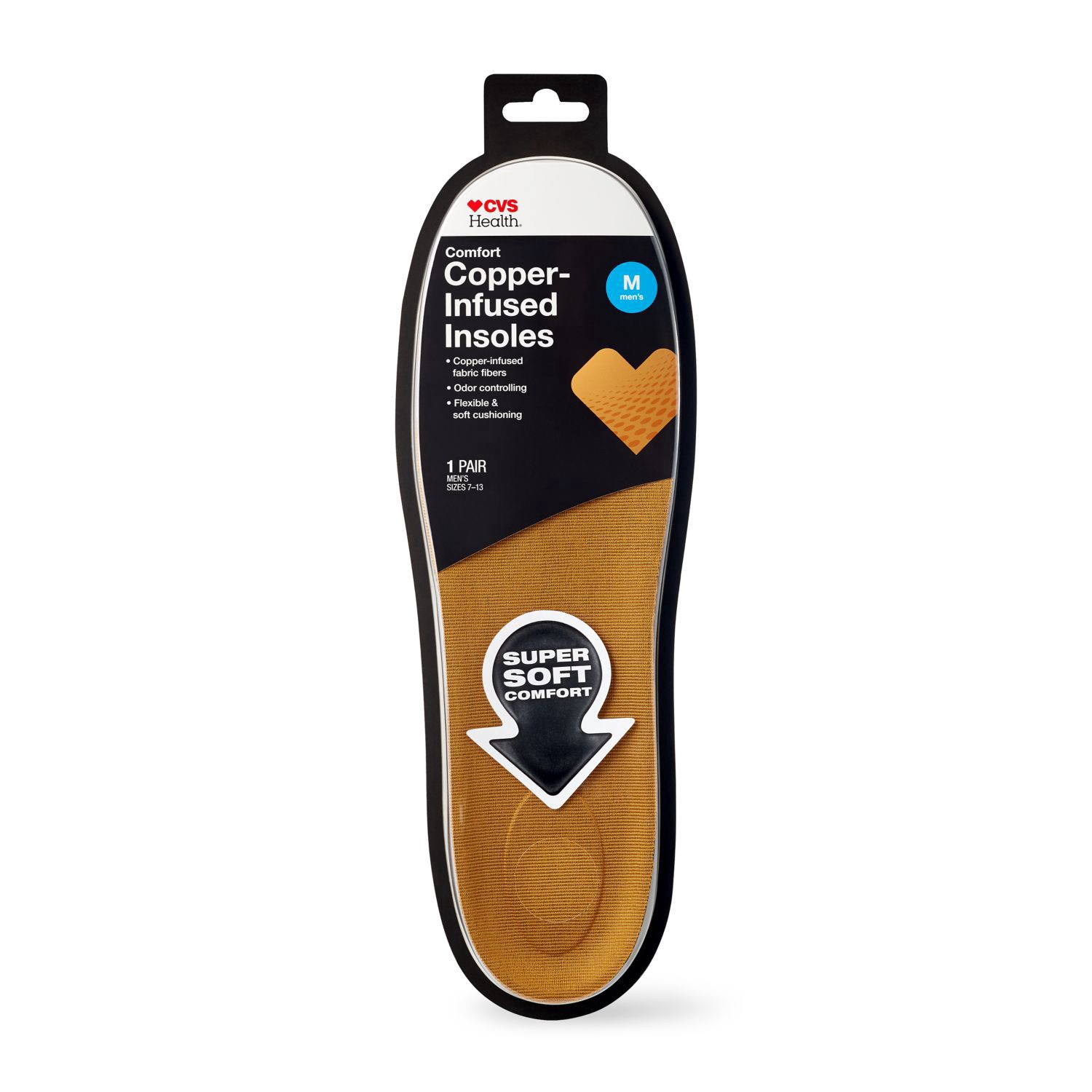 slide 1 of 1, CVS Health Copper Foam Insl M, 1 ct