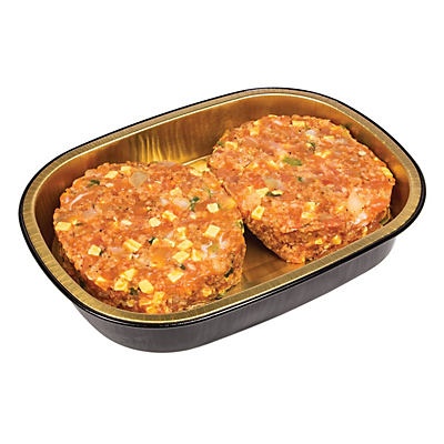 slide 1 of 1, H-E-B Meal Simple Hatch Salmon Burgers, 2 ct