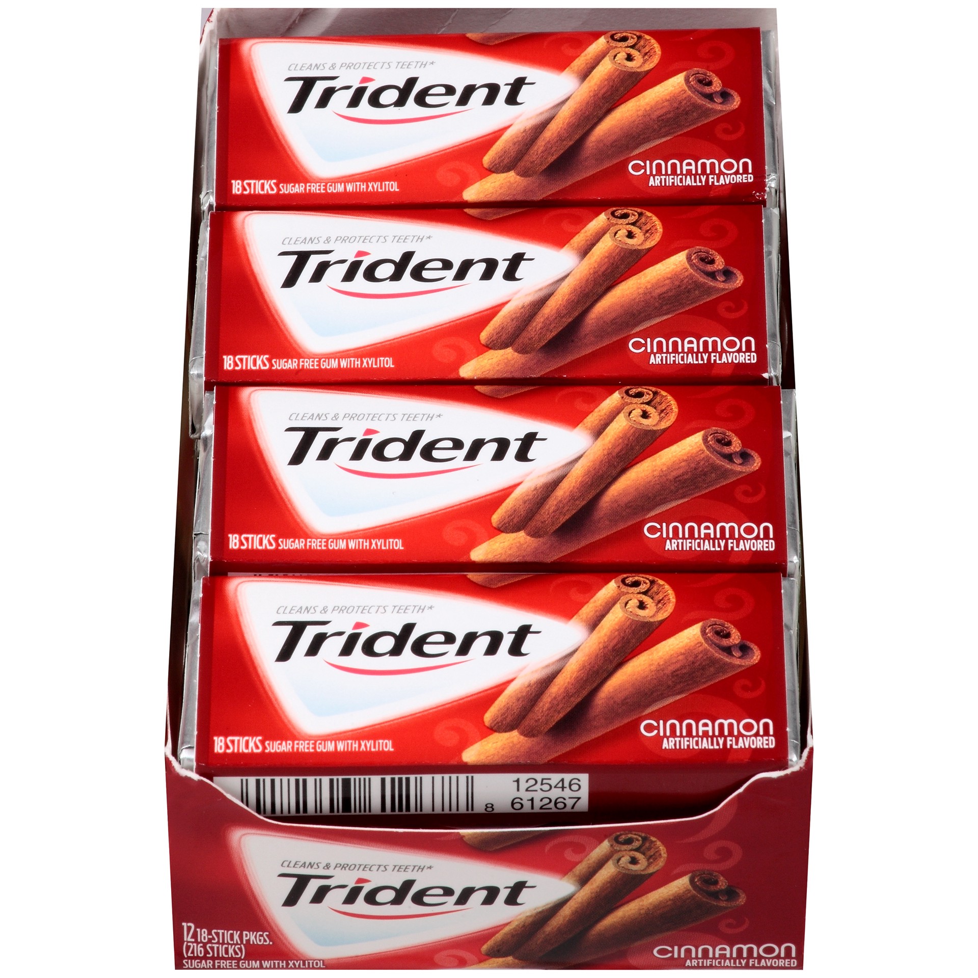 slide 1 of 3, 18Pc Trident Cinnamon Envlp_12_Pc - Inner Pack, 0.82 lb