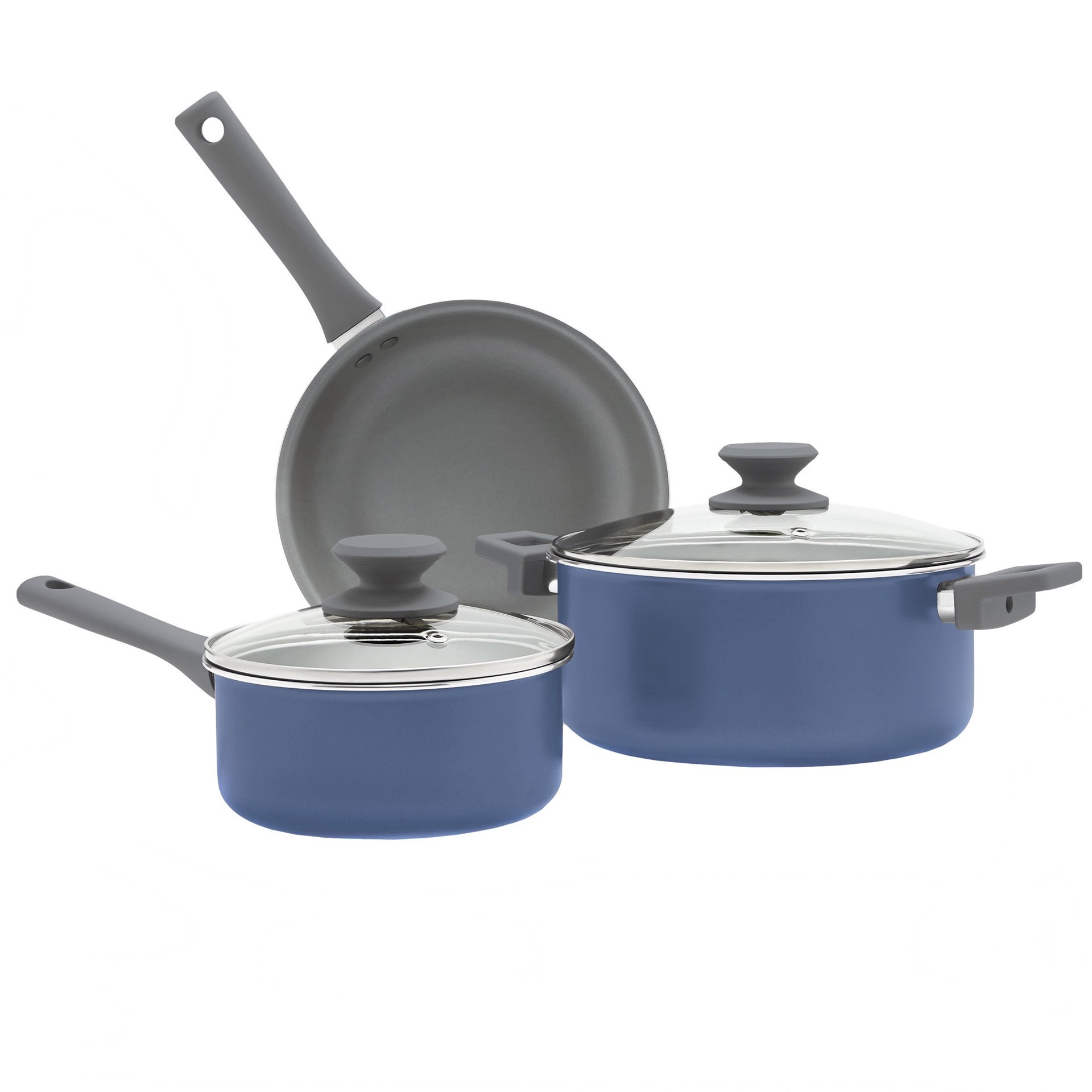 slide 1 of 1, our goods Non-Stick Cookware Set - Harbor Blue, 5 ct