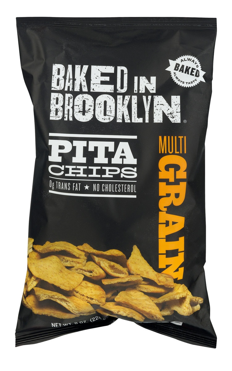 slide 1 of 1, Baked in Brooklyn Pita Chips Multigrain, 8 oz