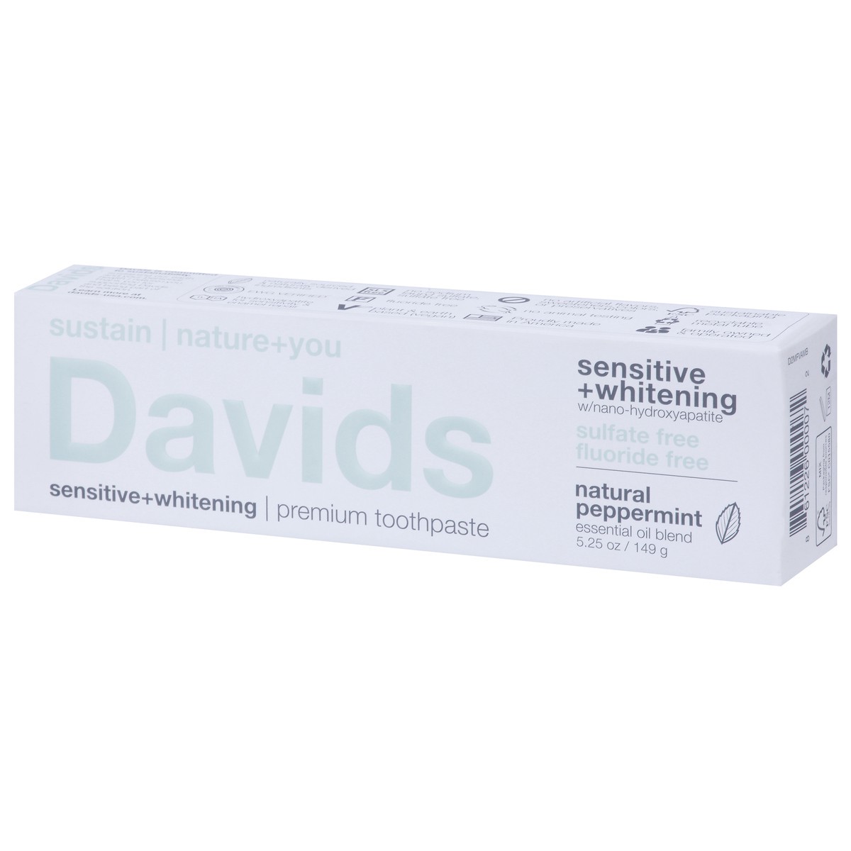 slide 2 of 10, David's Premium Sensitive + Whitening Natural Peppermint Natural Peppermint Toothpaste 5.25 oz, 5.25 oz