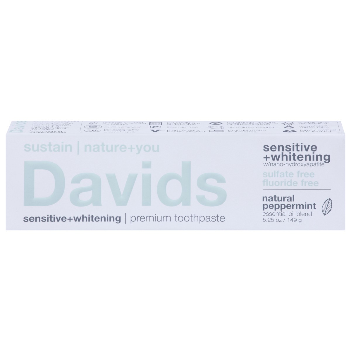 slide 3 of 10, David's Premium Sensitive + Whitening Natural Peppermint Natural Peppermint Toothpaste 5.25 oz, 5.25 oz