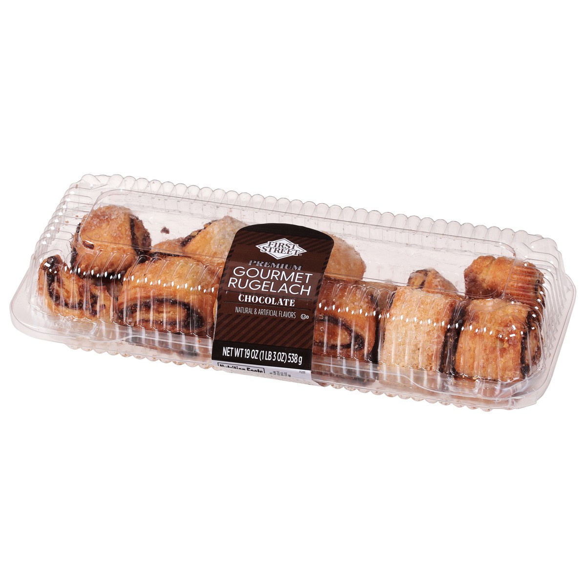 slide 3 of 4, First Street Chocolate Rugelach, 19 oz