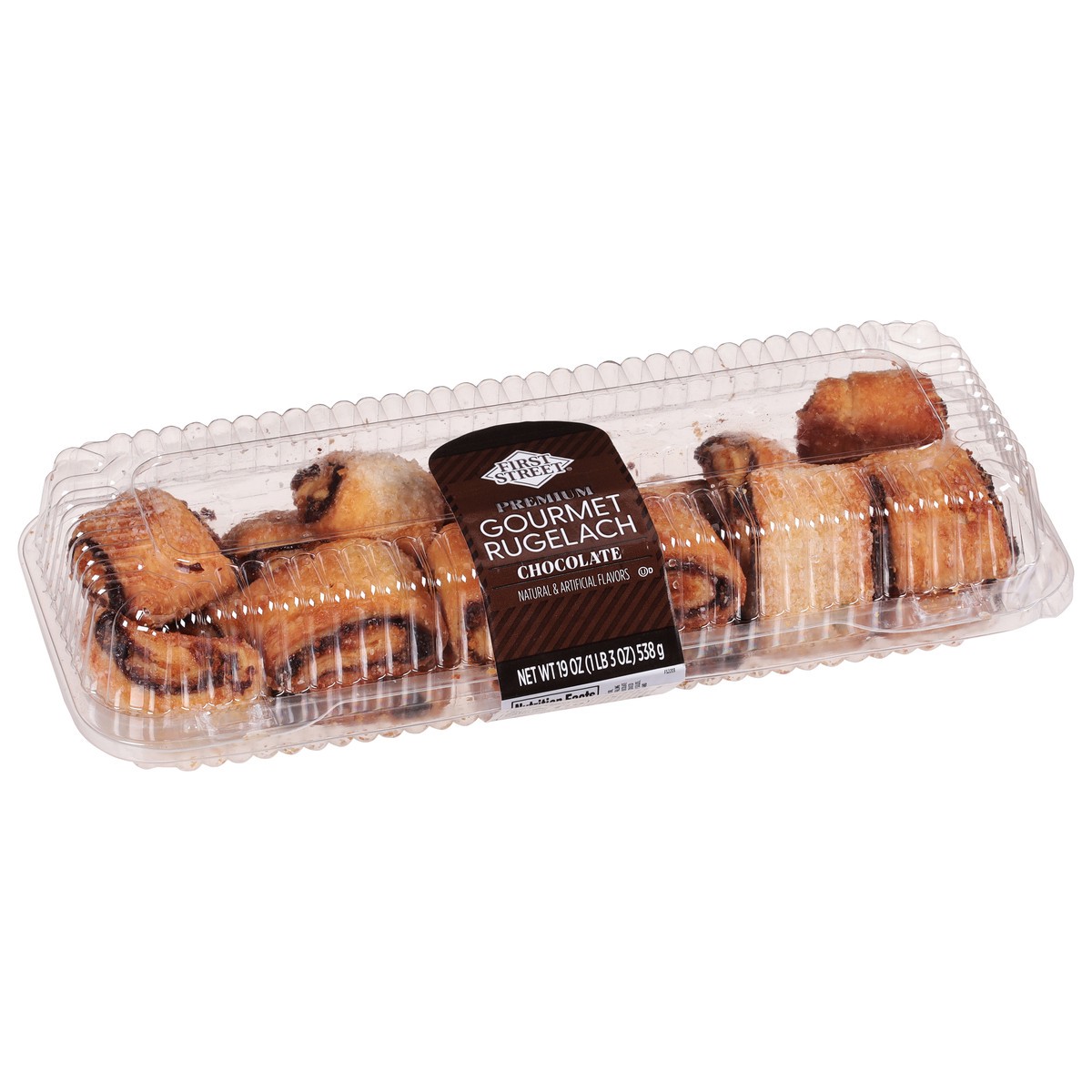 slide 4 of 4, First Street Chocolate Rugelach, 19 oz