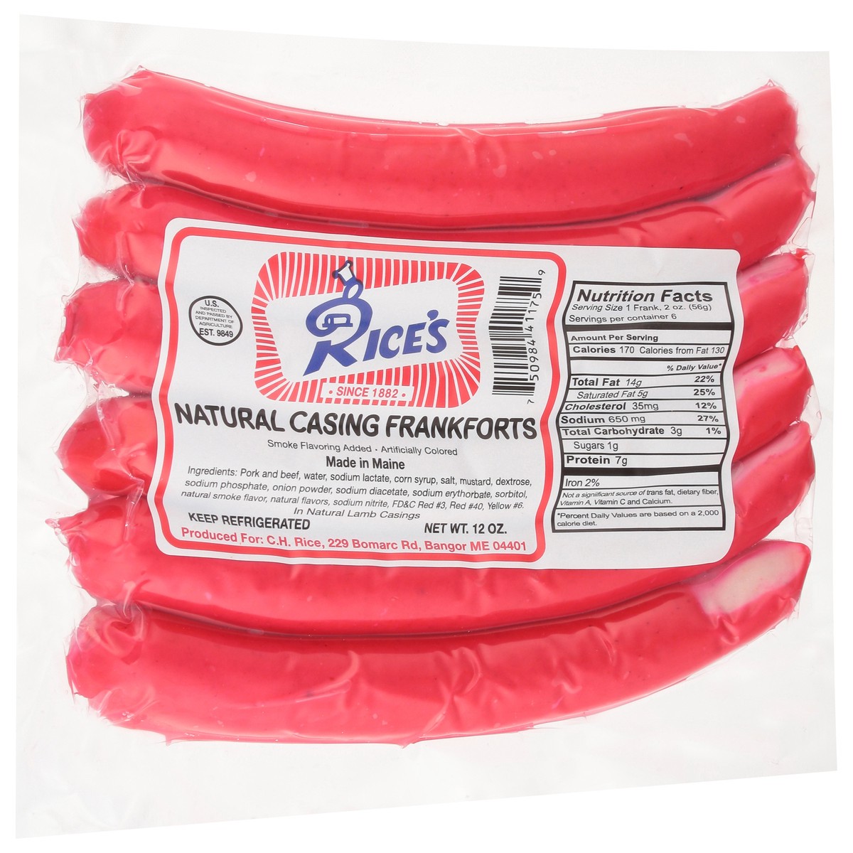 slide 9 of 14, Rices Frankforts- 12 oz, 12 oz